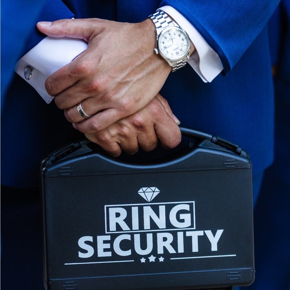 Ring bearer ring security brief case and accessories